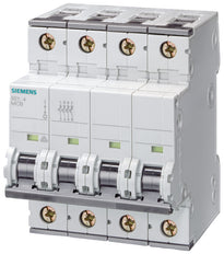 Siemens 5SY4 6A Curva B 3P+N Interruptor Automático - 5SY46066