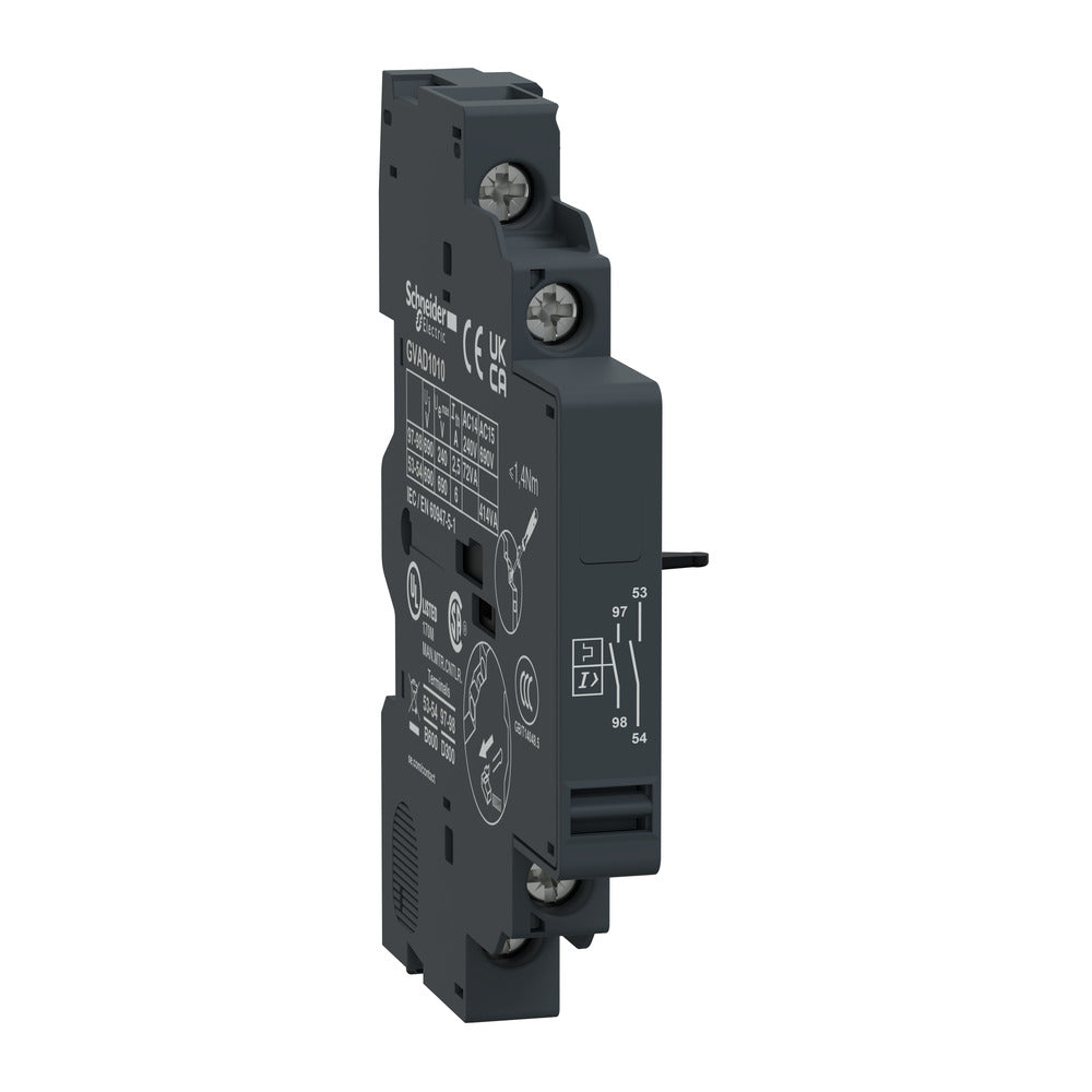 Schneider TeSys GV2/GV3 NO Bloque De Contacto Auxiliar - GVAD1010