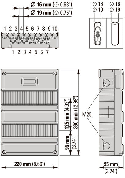 Sistema 55 Flex Listo Para Pv Tablero De Distribución 6 Grupos - 6908002