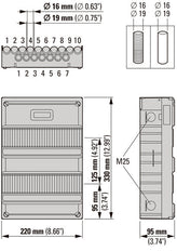 Sistema 55 Flex Listo Para Pv Tablero De Distribución 6 Grupos - 6908002