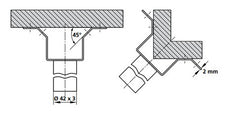 Soporte De Pared Universal 42mm Acero Galvanizado - 200404