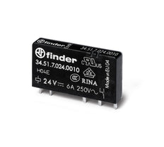 Finder Ultra Delgado Relé PCB 6A 60VDC Monopolar - 34.51.7.060.0010