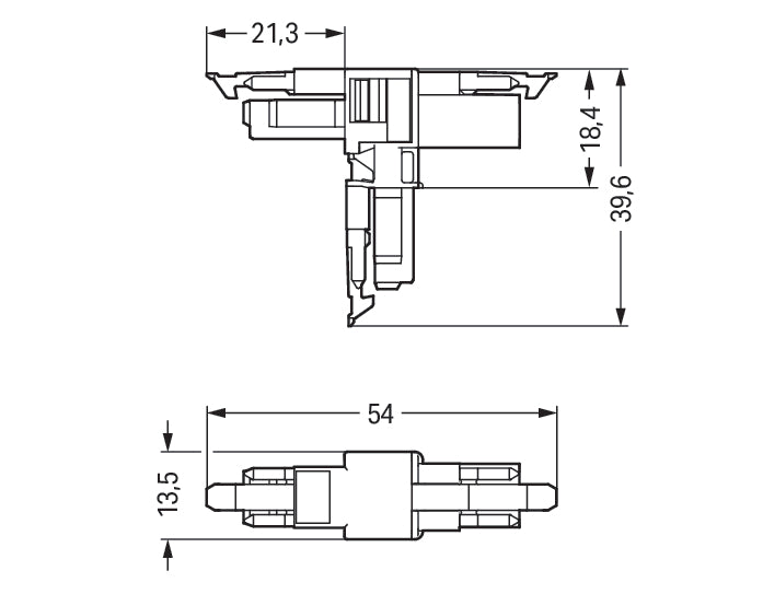 Conector De Distribución Wago T 2 Polos Azul - 890-1620