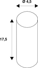 SLV Espiga De Fijación Para Exterior 175mm Negra - 900011 [2 Piezas]