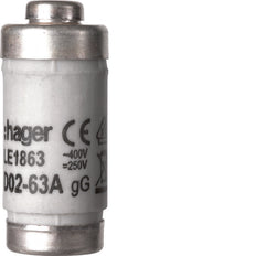Hager D02 Enlace De Fusible 63A 400V Con Indicador - LE1863 [2 Piezas]