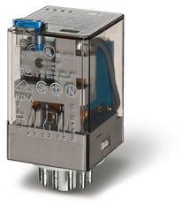 Finder 60 Serie Relé 12 V CC 3CO 10A Con Pulsador De Prueba - 60.13.9.012.0040