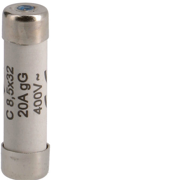 Fusible Cilíndrico Clase C Hager 20A 8.5x32mm 400V - L8532C20 [10 Piezas]