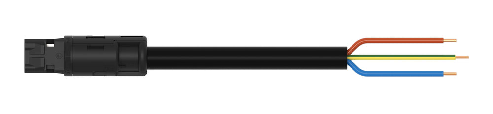 WAGO Winsta Cable Preensamblado De 3 Polos 3M Negro - 774-9993/207-301