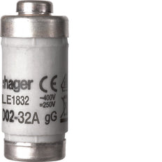 Hager D02 32A 400V Gg Enlace De Fusible Con Indicador - Le1832 [10 Piezas]