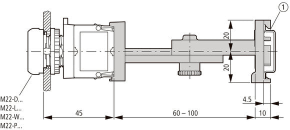 Eaton M22-Ta Adaptador De Fijación Telescópica - 226161