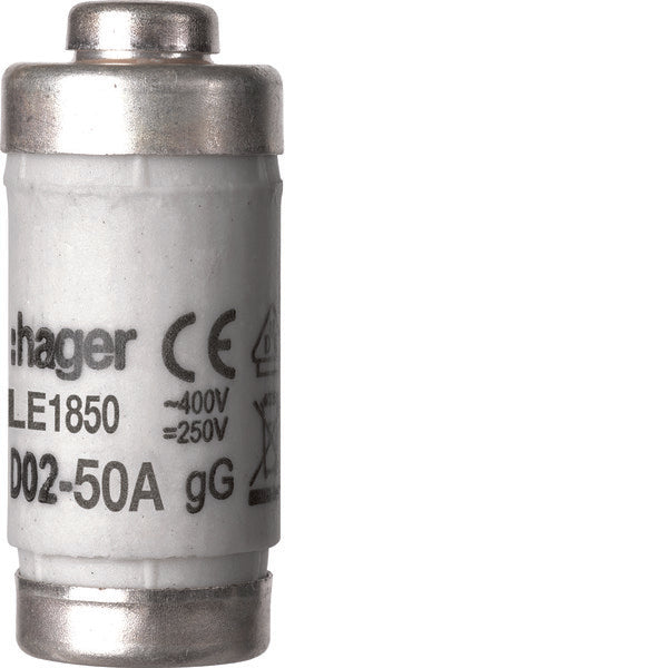 Hager D02 Enlace De Fusible 50A 400V Con Indicador - LE1850 [10 Piezas]