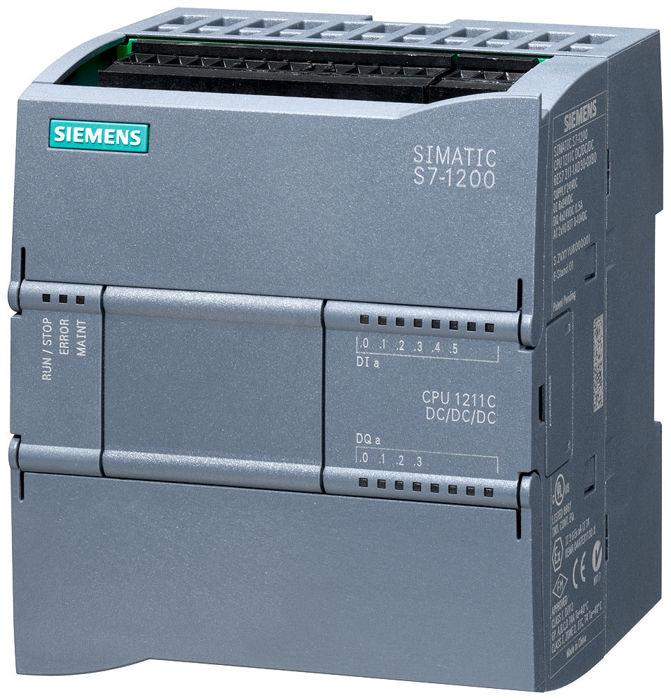 Siemens S7-1200 CPU 1211C Controlador PLC Compacto - 6ES72111AE400XB0