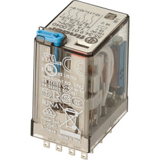 Finder 55.34 Relé Industrial 4CO 7A 12VDC Con Pulsador De Prueba - 55.34.9.012.0040