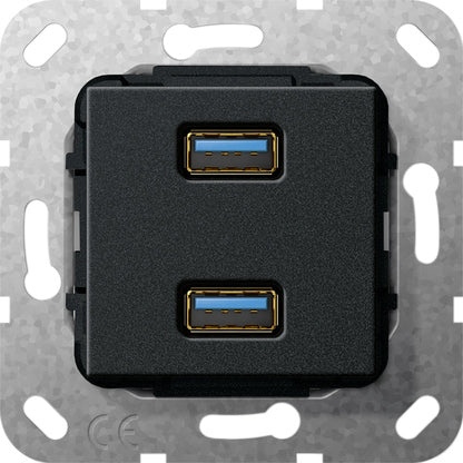 Gira Usb 3.0 Doble Puerto Cambiador De Género Negro - 568410