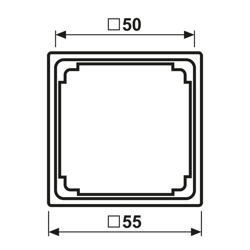 Jung A590ZWW 50x50mm Blanco Alpino Fijación - A590ZWW [2 Piezas]