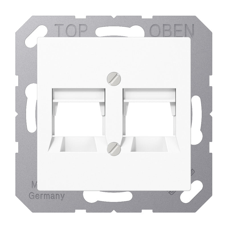 Jung AS500 Placa De Tapa Doble RJ45 Blanca Alpina - A569-2NITTWW