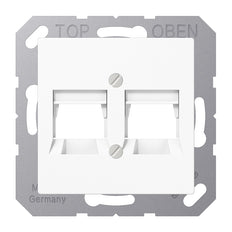 Jung AS500 Placa De Tapa Doble RJ45 Blanca Alpina - A569-2NITTWW