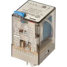 Relé Industrial Finder 24 V CC 10 A Doble Contacto Con Prueba - 60.12.9.024.0040