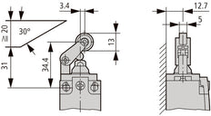 Interruptor De Posición Eaton Con Palanca De Rodillo IP66 IP67 - 106800