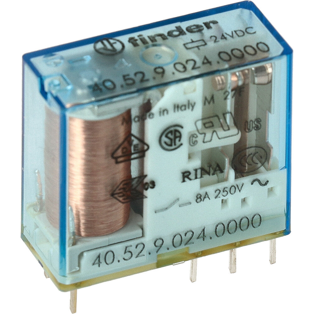 Finder 40.52 Relé PCB 2CO 8A 24VDC - 40.52.9.024.0000