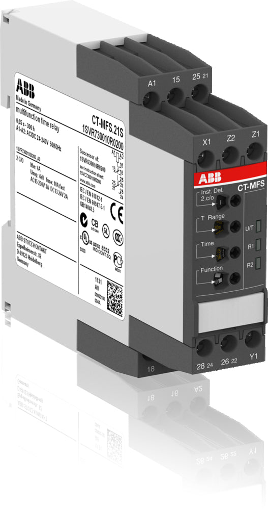 ABB CT-MFS.21S Relé De Tiempo Multifuncional 24-240V CA/CC - 1SVR730010R0200