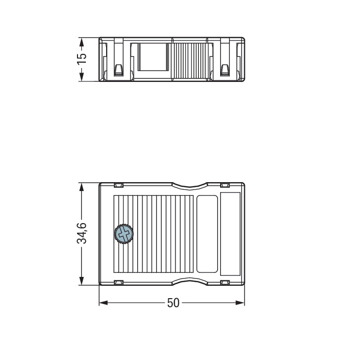 WAGO Carcasa De Alivio De Tensión De 3 Polos Para Cables Dobles Negra - 770-503 [2 Piezas]