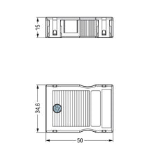 WAGO Carcasa De Alivio De Tensión De 3 Polos Para Cables Dobles Negra - 770-503 [2 Piezas]