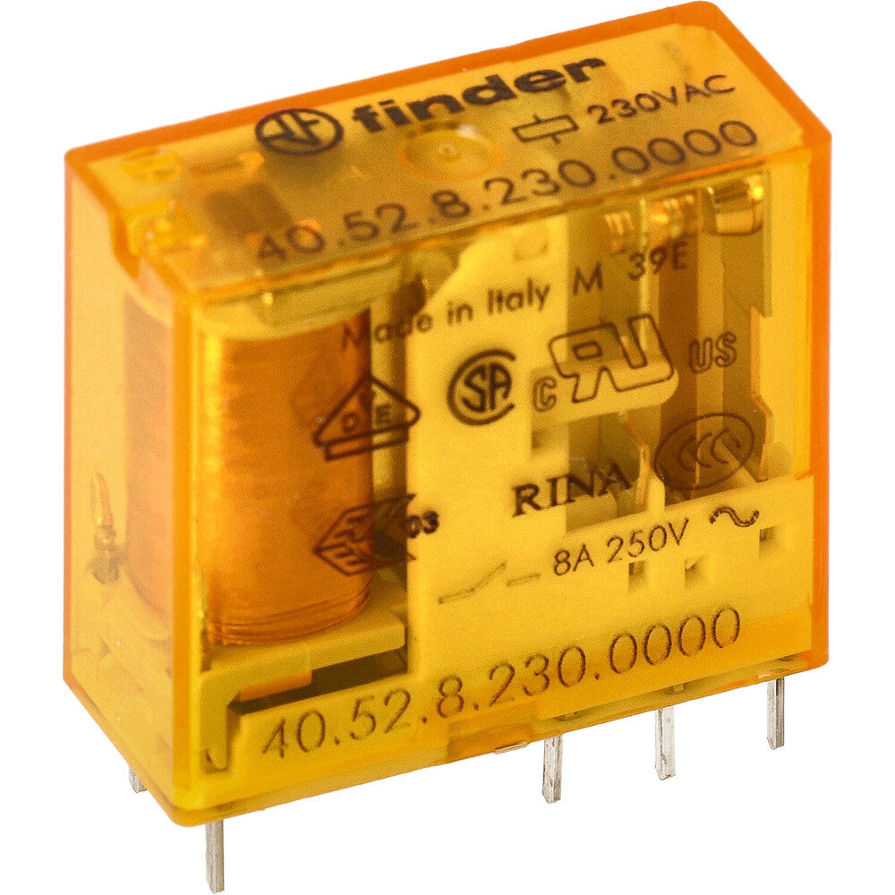 Relé PCB Finder 2CO 8A 230VAC 5mm AgNi - 40.52.8.230.0000