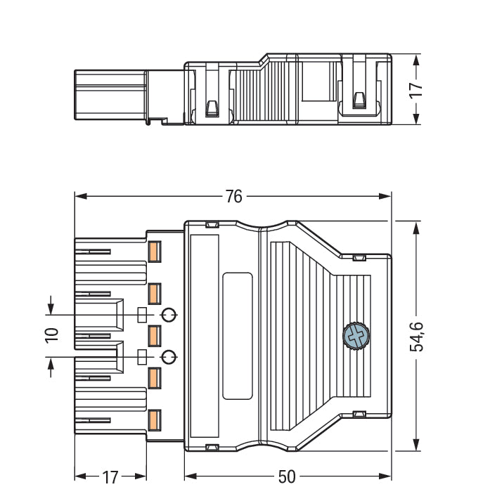 Wago Winsta Midi 770-315 Conector De 5 Polos Con Alivio De Tensión - 770-315