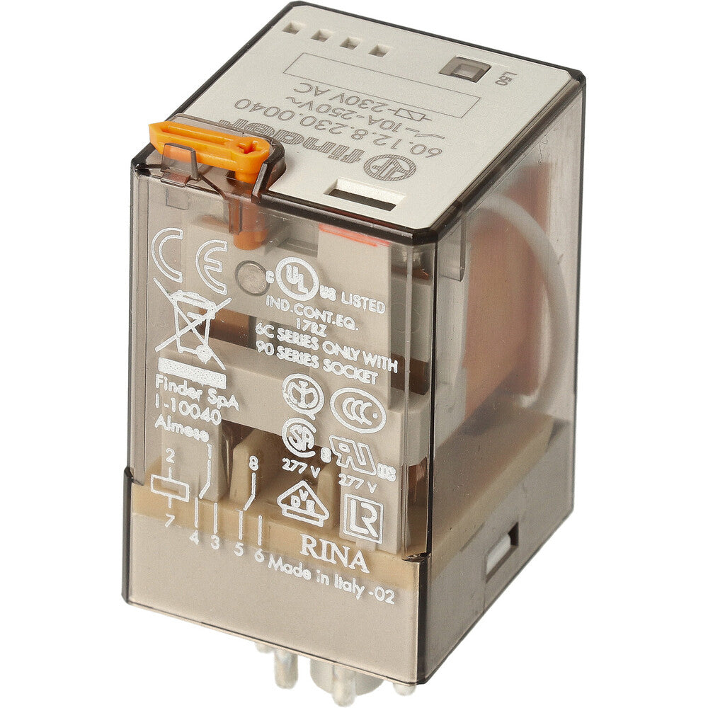 Relé Industrial Finder 230V AC 10A Doble Contacto CO - 60.12.8.230.0040