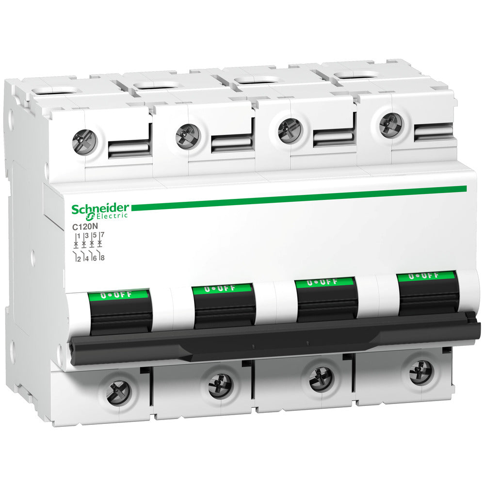 Schneider C120N 4P 100A Interruptor Automático B-Carácter - A9N18354