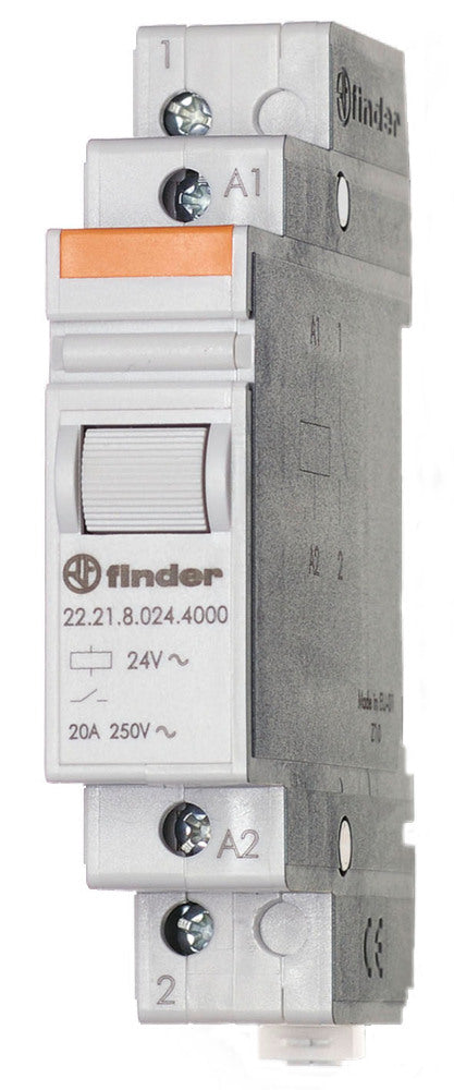 Finder Relé De Instalación 20A 230VAC Contacto Único - 22.21.8.230.4000