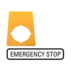 Etiqueta De Parada De Emergencia Eaton 50x33mm Amarillo - 216472 [2 Piezas]
