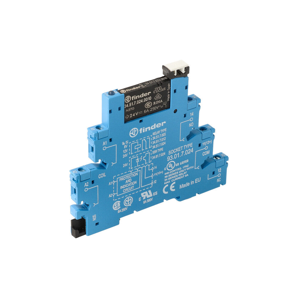 Finder 38.51 Relé De Interfaz 6A 24VDC Con LED - 38.51.7.024.0050
