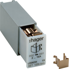 Hager D02 A D01 Fusible Anillo De Reducción Conjunto - LE063H [12 Piezas]