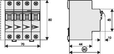 Eaton MRB6 RCBO 16A 100mA 3P+N B-Carácter 6kA - 120654