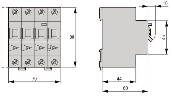 Eaton MRB6 RCBO 16A 100mA 3P+N B-Carácter 6kA - 120654