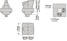 Eaton K1 Mango Rotativo 6mm Montaje En Puerta Con Candado De Cilindro - 1818031