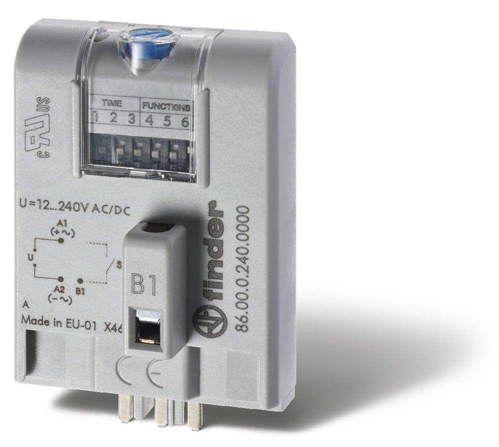 Finder 86 Serie Módulo De Temporizador Multifunción 12-240V CA/CC - 86.00.0.240.0000