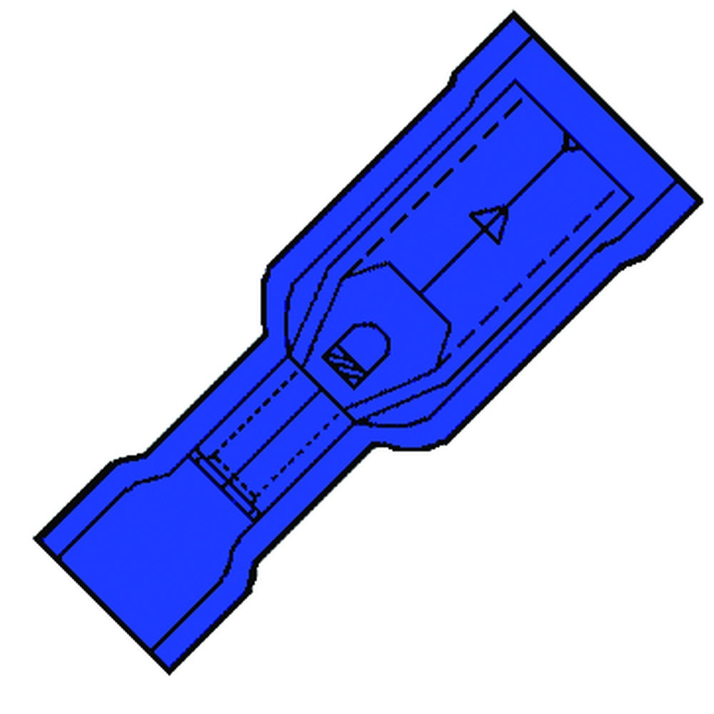 Terminal De Anillo Aislado 4mm SuperPidg PVC Azul - 100430 [100 Piezas]