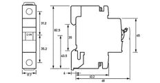 DLS 6I Interruptor Monopolar 16A Curva C 10kA - 09916203