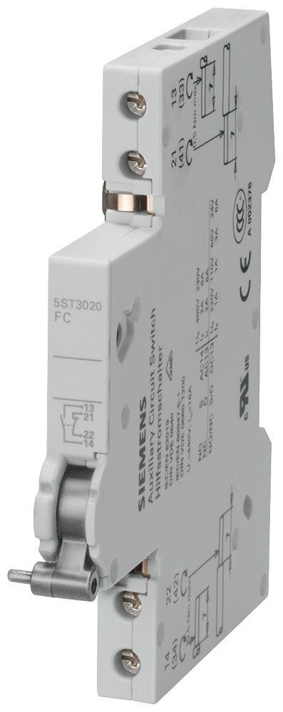 Siemens 5ST3020 Contacto Auxiliar De Señal De Falla NO/NC - 5ST3020