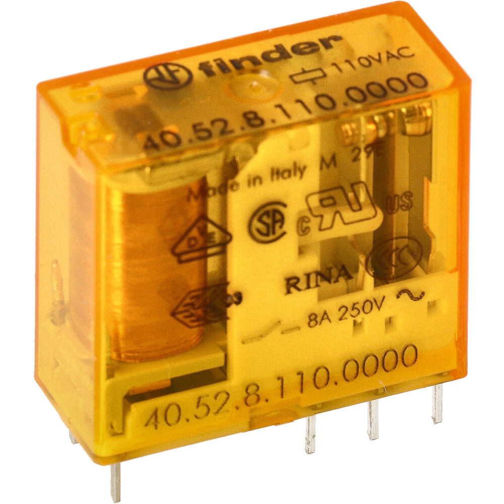 Finder 40.52 Relé PCB 8A 110VAC 2CO AgNi - 40.52.8.110.0000