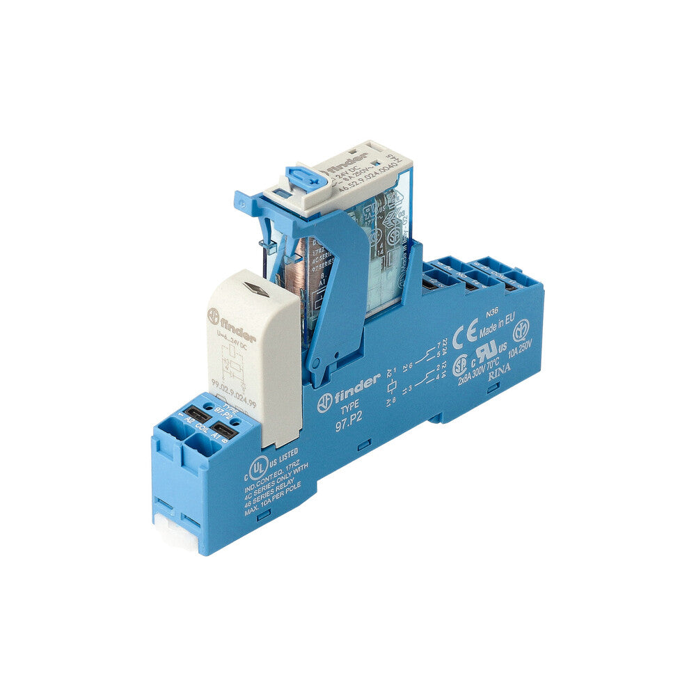 Finder Relé De Doble Interfaz 24 V CC Con Indicador LED - 4C.P2.9.024.0050
