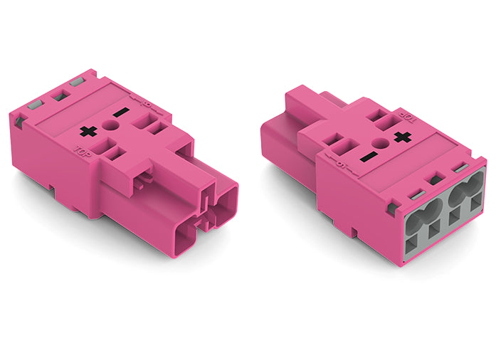 Conector Macho Wago De 2 Pines 4.00mm Rosa - 770-292/082-000 [100 Piezas]