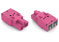 Conector Macho Wago De 2 Pines 4.00mm Rosa - 770-292/082-000 [100 Piezas]