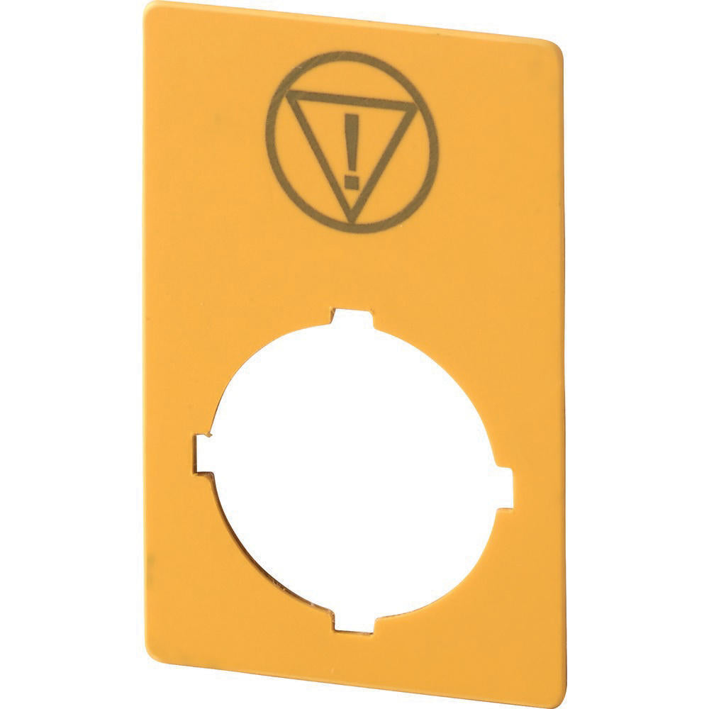 Etiqueta De Parada De Emergencia IEC60417 50x33mm Amarillo - 180470 [2 Piezas]