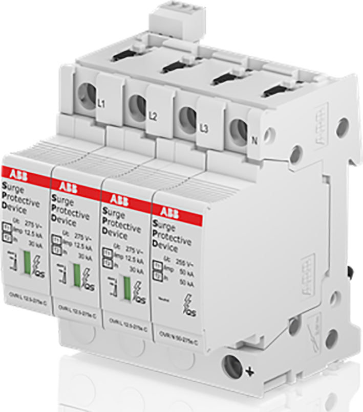 Abb T1-T2 3P+N Protector Contra Sobretensiones 12.5KA 80KA 275V - 2Ctb815710R0700