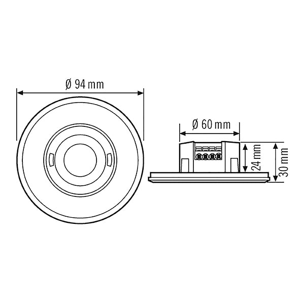 Detector De Presencia De Techo KNX 360 Plano Blanco - EP10451706