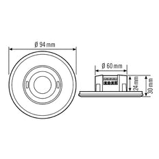 Detector De Presencia De Techo KNX 360 Plano Blanco - EP10451706